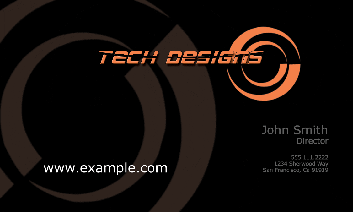 Download this business card template: Download Tech Designs White and Black 